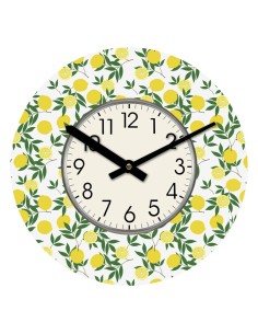 Horloge Murale Versa Bois Citron 4 x 30 x 30 cm 2