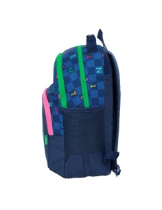 Cartable Benetton Damero Blue marine 32 x 42 x 15 cm 2