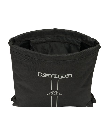 Sac à dos serré par des ficelles Kappa Dark Noir 35 x 40 x 1 cm