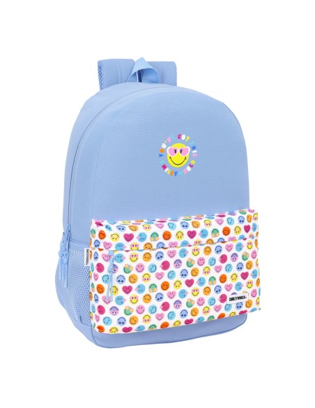 Cartable Smiley Joyful Bleu Multicouleur 30 x 46 x 14 cm