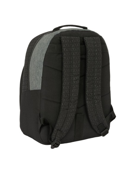 Cartable BlackFit8 Old school Noir Gris 32 x 42 x 15 cm