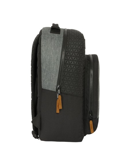 Cartable BlackFit8 Old school Noir Gris 32 x 42 x 15 cm