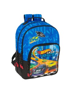 Cartable Hot Wheels Let's race Bleu Noir 32 x 42 x 15 cm