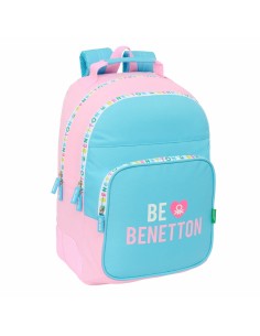 Cartable Benetton Unique Rose Turquoise 32 x 42 x 15 cm