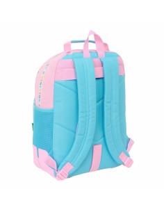 Cartable Benetton Unique Rose Turquoise 32 x 42 x 15 cm 2