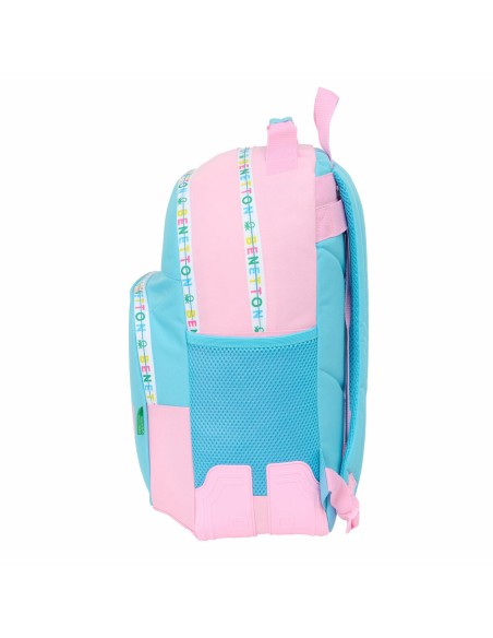 Cartable Benetton Unique Rose Turquoise 32 x 42 x 15 cm