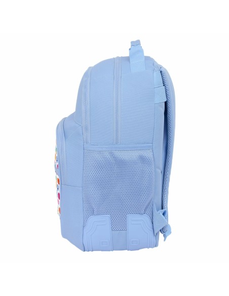 Cartable Smiley Joyful Bleu Multicouleur 32 x 42 x 15 cm