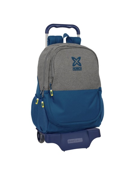 Cartable à roulettes Munich Street Bleu Gris 32 x 44 x 16 cm