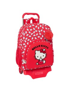 Cartable à roulettes Hello Kitty Iconic Blanc Rouge 33 x 42 x 14 cm