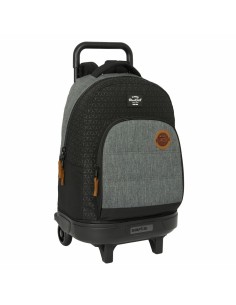 Cartable à roulettes BlackFit8 Old school Noir Gris 33 x 45 x 22 cm