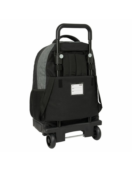 Cartable à roulettes BlackFit8 Old school Noir Gris 33 x 45 x 22 cm