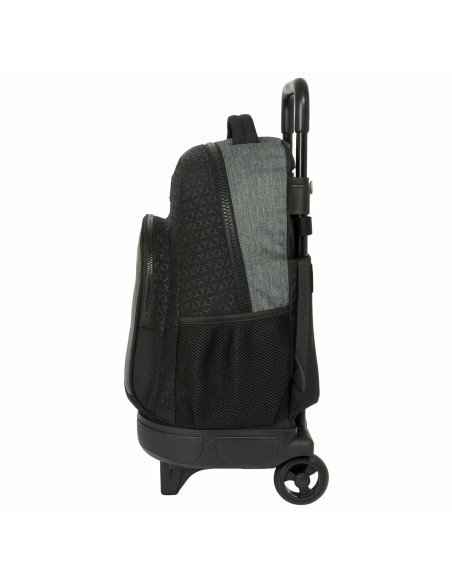 Cartable à roulettes BlackFit8 Old school Noir Gris 33 x 45 x 22 cm