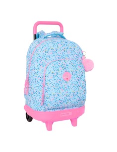 Cartable à roulettes Vicky Martín Berrocal Paraíso Bleu Rose 33 x 45 x 22 cm