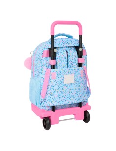 Cartable à roulettes Vicky Martín Berrocal Paraíso Bleu Rose 33 x 45 x 22 cm 2