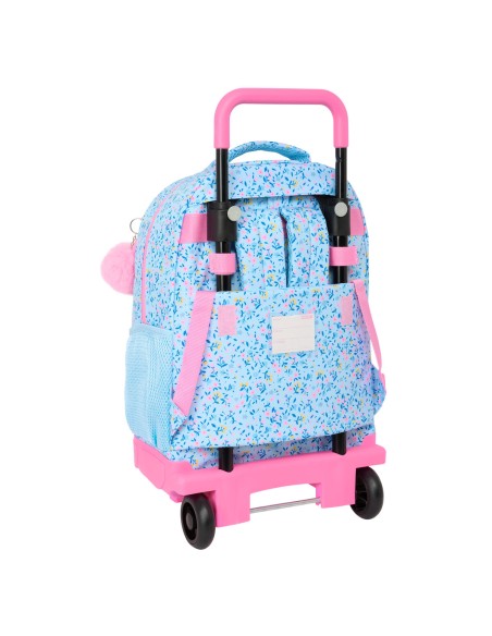 Cartable à roulettes Vicky Martín Berrocal Paraíso Bleu Rose 33 x 45 x 22 cm