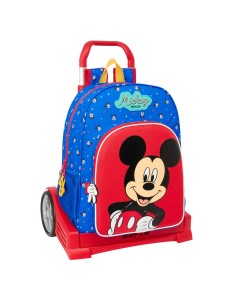 Cartable à roulettes Mickey Mouse Clubhouse Good day Bleu 33 x 42 x 14 cm