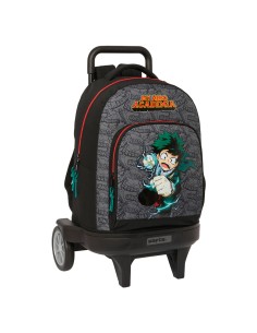 Cartable à roulettes My Hero Academia Noir 33 x 45 x 22 cm