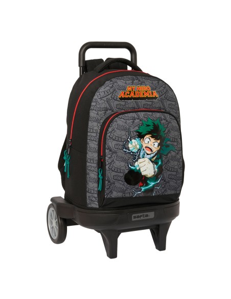 Cartable à roulettes My Hero Academia Noir 33 x 45 x 22 cm