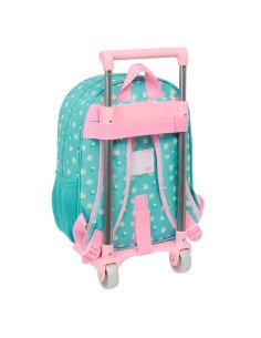 Cartable à roulettes Peppa Pig Pretty flowers Jaune Menthe 26 x 11 x 67 cm 26 x 34 x 11 cm 2