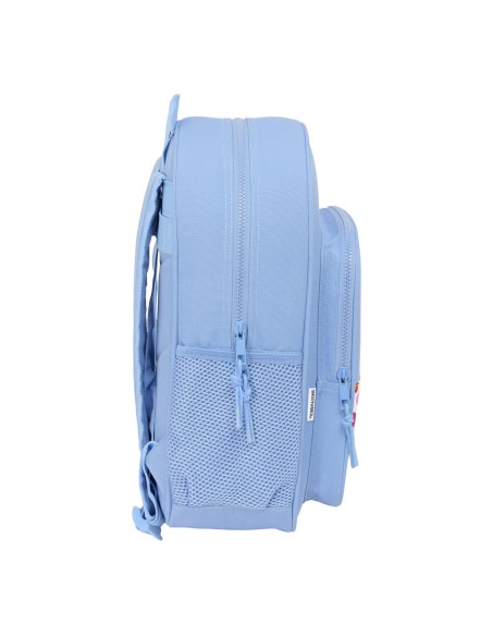 Cartable Smiley Joyful Bleu Multicouleur 32 x 38 x 12 cm
