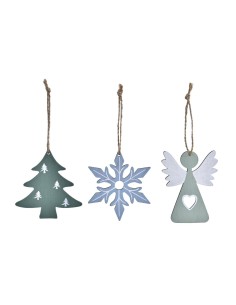 Ensemble Décorations de Noël DKD Home Decor Bois MDF (21 x 8 x 1,5 cm)