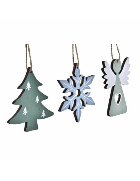 Ensemble Décorations de Noël DKD Home Decor Bois MDF (21 x 8 x 1,5 cm)