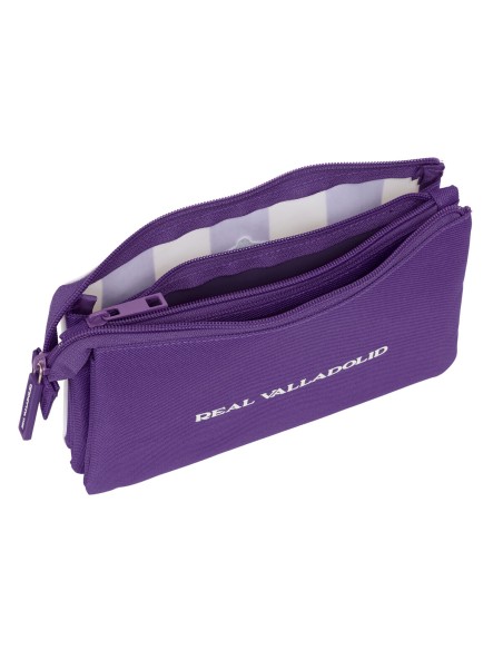 Fourre-tout Real Valladolid C.F. Blanc Violet 22 x 12 x 3 cm