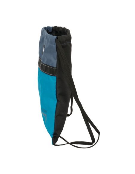 Sac à dos serré par des ficelles BlackFit8 California Bleu Noir 35 x 40 x 1 cm