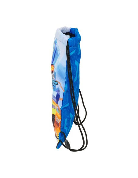 Sac à dos serré par des ficelles Hot Wheels Let's race Bleu Noir 26 x 34 x 1 cm