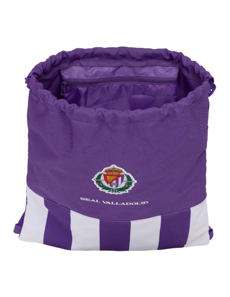 Sac à dos serré par des ficelles Real Valladolid C.F. Blanc Violet 35 x 40 x 1 cm