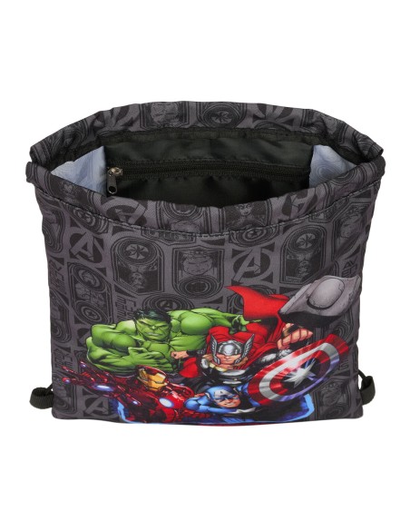 Sac à dos serré par des ficelles The Avengers Vendetta Noir 26 x 34 x 1 cm
