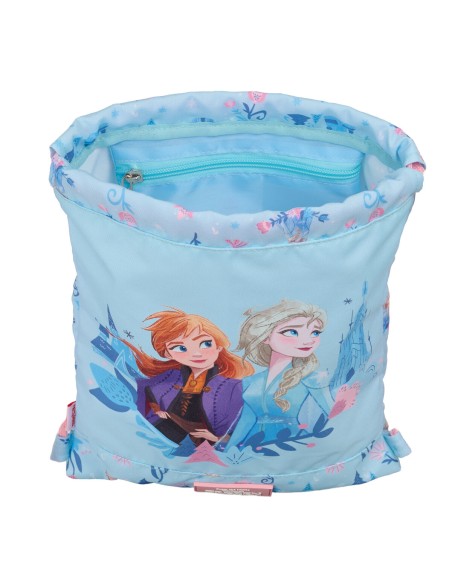 Sac à dos serré par des ficelles Frozen Ice magic Bleu 26 x 34 x 1 cm