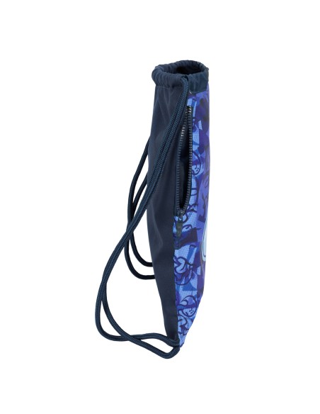 Sac à dos serré par des ficelles El Niño Roller Bleu Noir 35 x 40 x 1 cm