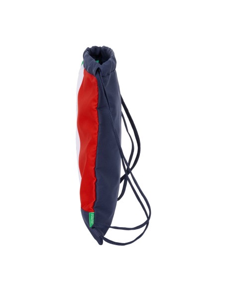 Sac à dos serré par des ficelles Benetton Flag Blue marine 35 x 40 x 1 cm
