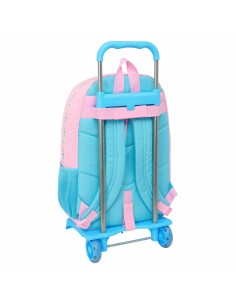 Cartable à roulettes Benetton Unique Rose Turquoise 30 x 46 x 14 cm 2