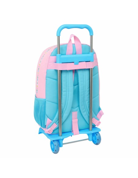Cartable à roulettes Benetton Unique Rose Turquoise 30 x 46 x 14 cm