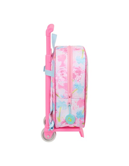 Cartable à roulettes Barbie Painterly Rose Bleu ciel 22 x 27 x 10 cm