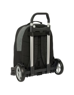 Cartable à roulettes BlackFit8 Old school Noir Gris 32 x 42 x 15 cm 2