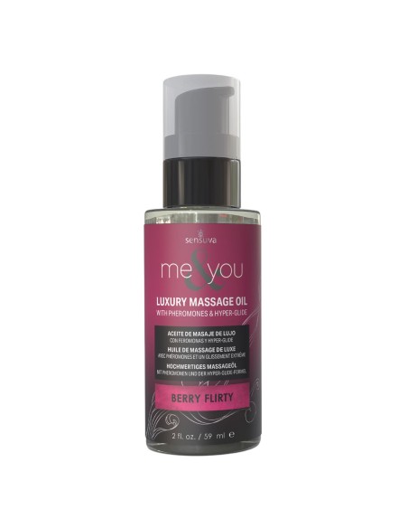 Huile de massage érotique Sensuva Framboise 59 ml