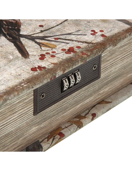 Boîte à bijoux Versa Toile Bois MDF 7 x 22 x 16 cm Oiseau