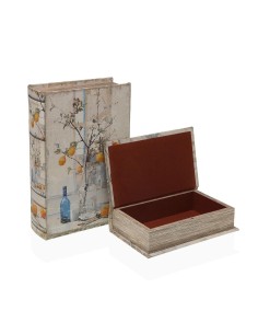 Boîte Décorative Versa Toile Bois MDF Arbre