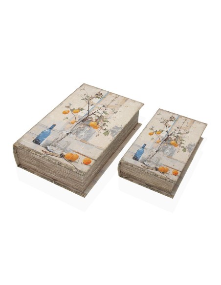 Boîte Décorative Versa Toile Bois MDF Arbre
