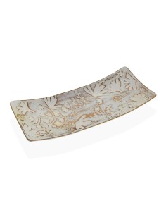 Centre de Table Versa Marron Fleurs 16 x 4,5 x 38,5 cm