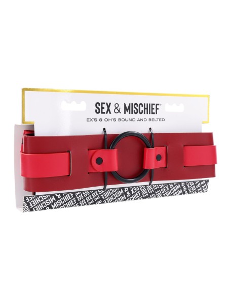 Ceinture réglable Sportsheets Sex and Mischief Rouge