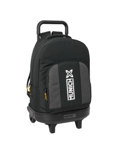 Cartable à roulettes Munich Topo Noir 33 x 45 x 22 cm