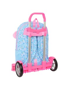 Cartable à roulettes Vicky Martín Berrocal Paraíso Bleu Rose 30 x 46 x 14 cm 2