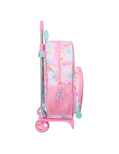 Cartable à roulettes Barbie Painterly Rose Bleu ciel 33 x 42 x 14 cm 2