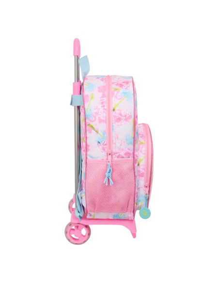 Cartable à roulettes Barbie Painterly Rose Bleu ciel 33 x 42 x 14 cm