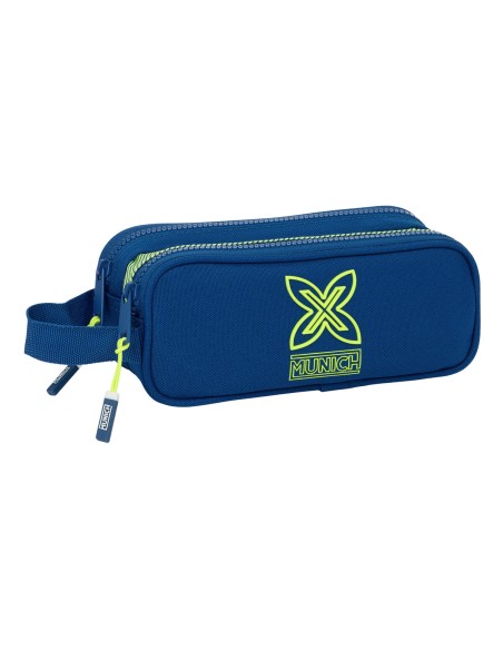 Trousse Fourre-Tout Double Munich North Blue marine 21 x 8 x 6 cm