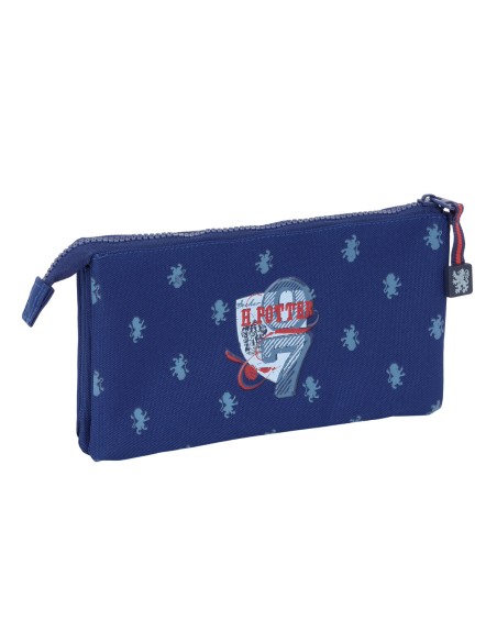 Trousse Fourre-Tout Triple Harry Potter Captain Blue marine 22 x 12 x 3 cm